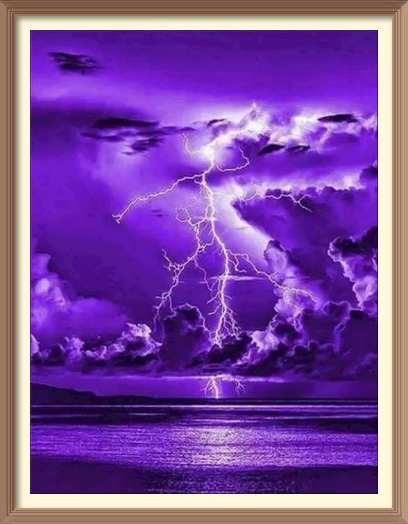 Purple Thunder Bolt - Diamond Paintings - Diamond Art - Paint With Diamonds - Legendary DIY  | Free shipping | 50% Off