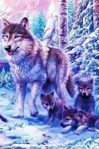 Wolves in Snow Forest - Diamond Paintings - Diamond Art - Paint With Diamonds - Legendary DIY  | Free shipping | 50% Off