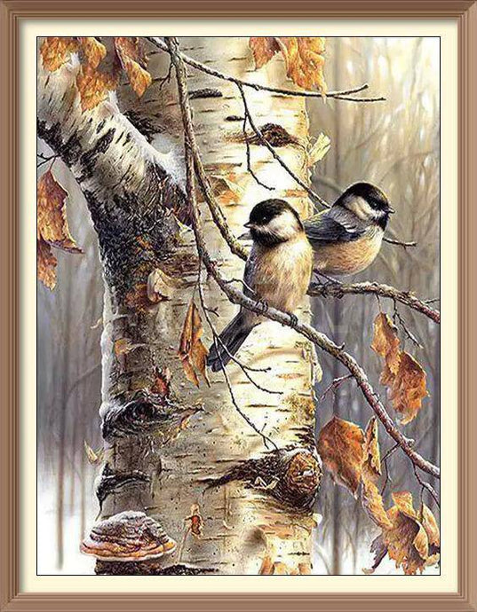 LITTLE BIRDS IN THE WOOD - Diamond Paintings - Diamond Art - Paint With Diamonds - Legendary DIY - Best price - Premium - Free Shipping - Arts and Crafts