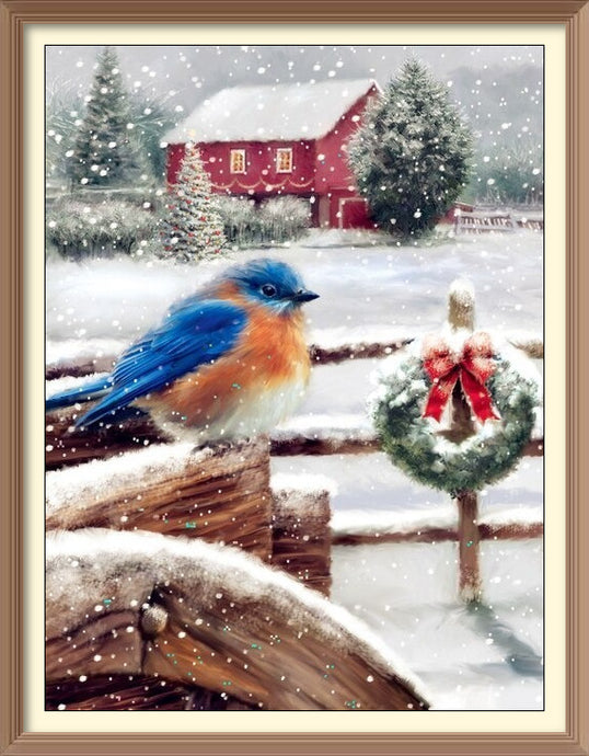 Blue Bird Under The Snow