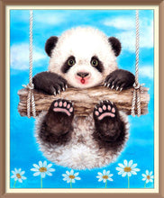 Baby Panda Swing - Diamond Paintings - Diamond Art - Paint With Diamonds - Legendary DIY - Best price - Premium - Free Shipping - Arts and Crafts