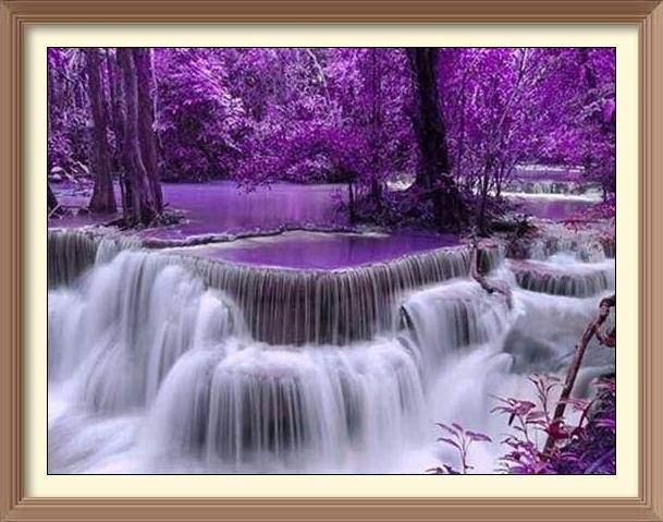Waterfall in Primary Forest 3 - Diamond Paintings - Diamond Art - Paint With Diamonds - Legendary DIY  | Free shipping | 50% Off