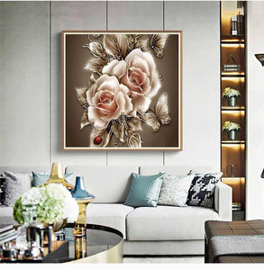 Butterfly Roses - Diamond Paintings - Diamond Art - Paint With Diamonds - Legendary DIY  | Free shipping | 50% Off