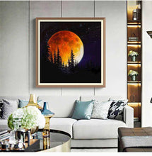 Red Moon of the Forest - Diamond Paintings - Diamond Art - Paint With Diamonds - Legendary DIY  | Free shipping | 50% Off